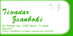 tivadar zsamboki business card